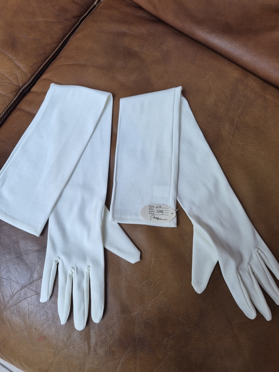 Accessories - Vintage Long White Dress Gloves